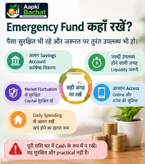 Emergency Fund कहाँ और कैसे रखें