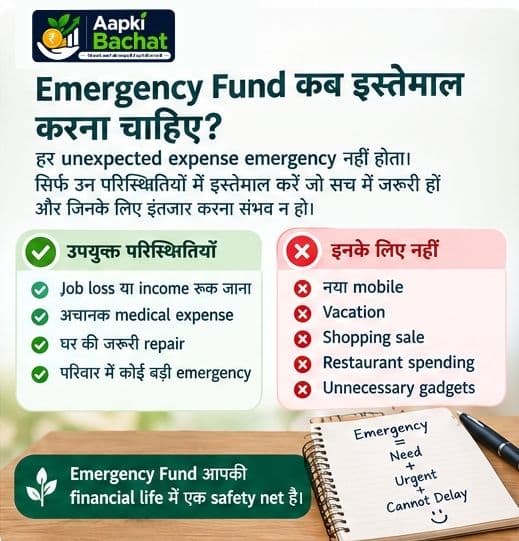 Emergency Fund कब इस्तेमाल करना चाहिए