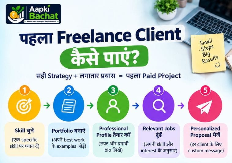Freelancing में पहला client पाने के पांच practical steps