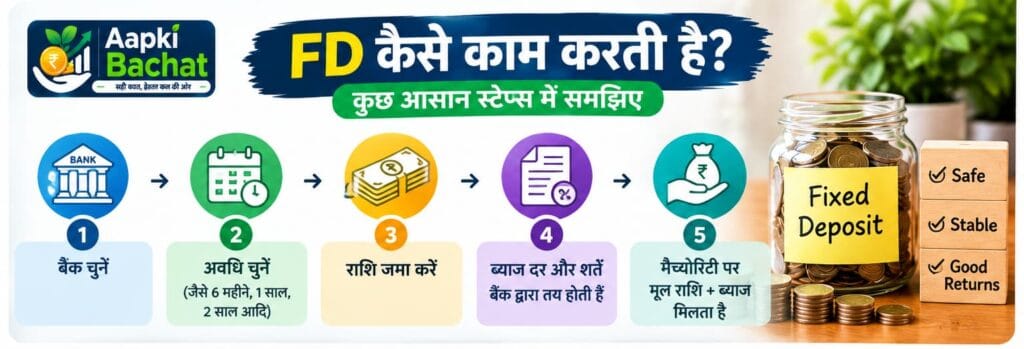 FD क्या है? Fixed Deposit कैसे काम करती है, फायदे और नुकसान 1 FD कैसे काम करती है?