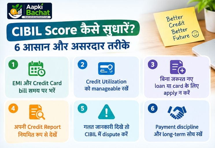 CIBIL Score सुधारने के आसान और practical तरीके