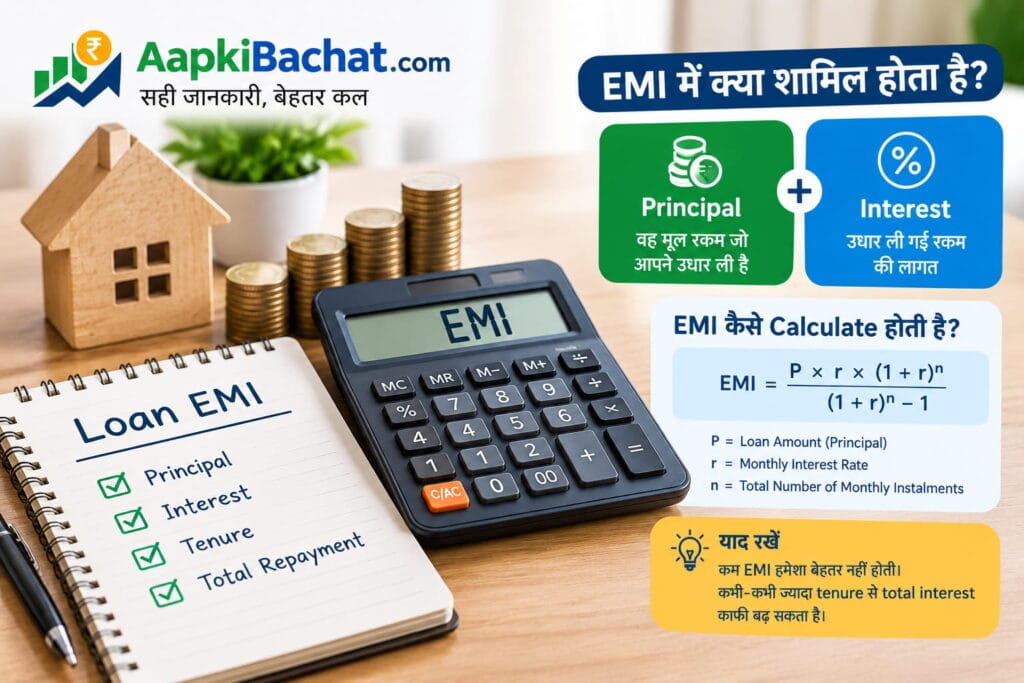 Loan EMI कैसे calculate होती है और Principal तथा Interest क्या होते हैं