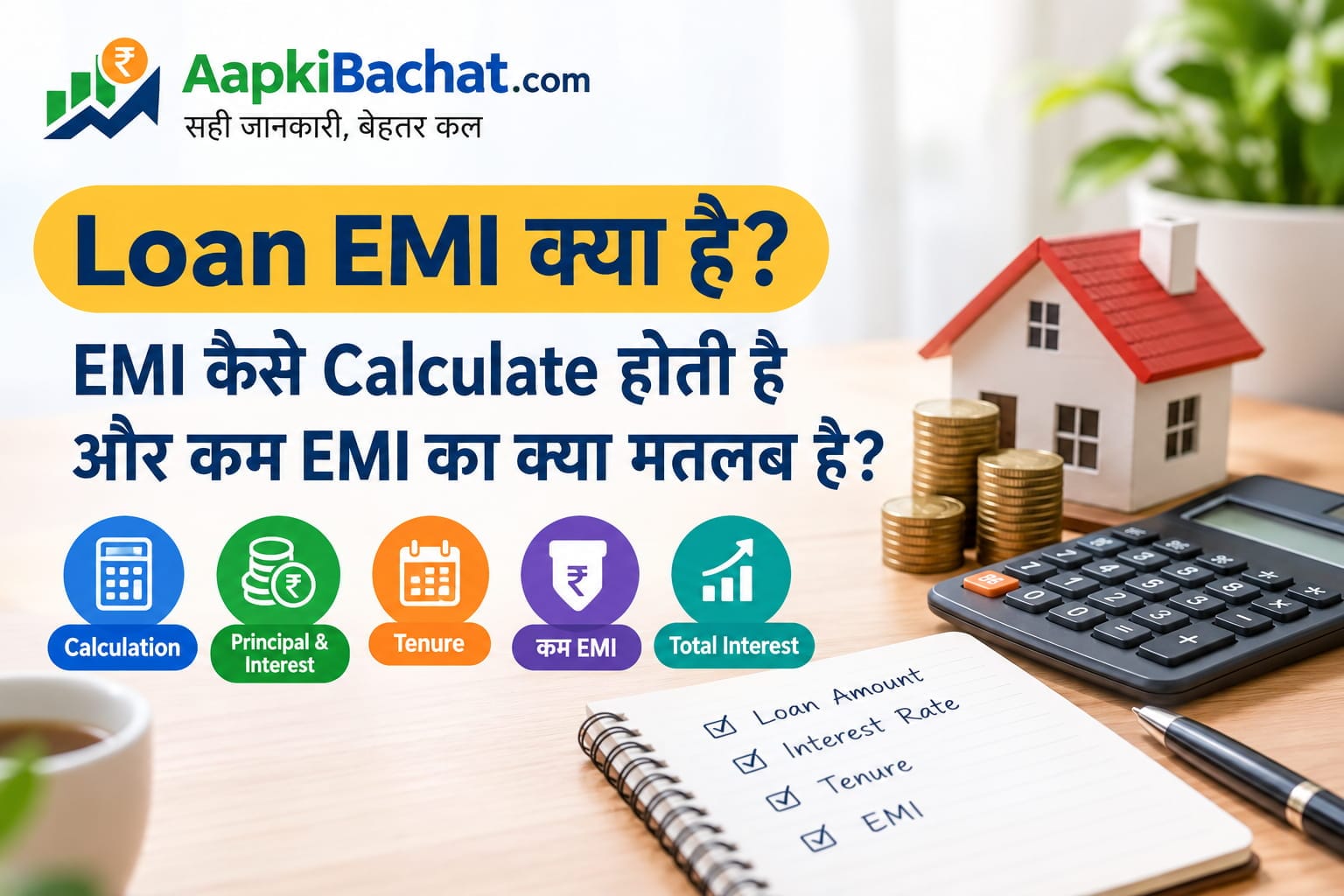 Loan EMI क्या है? EMI कैसे Calculate होती है, कम EMI और Total Interest समझें