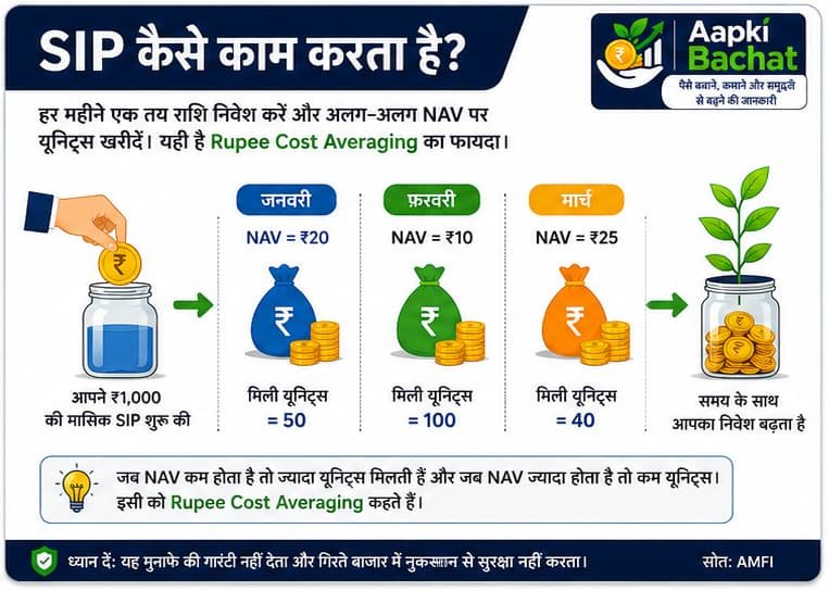 SIP कैसे काम करता है और Rupee Cost Averaging
