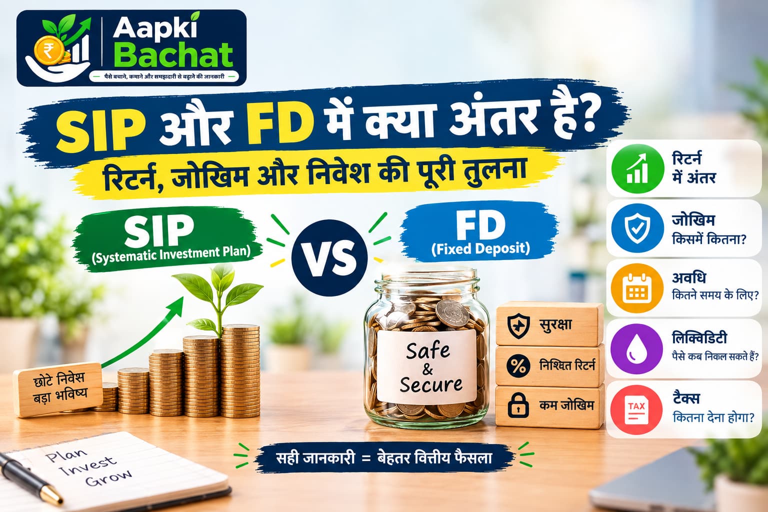 SIP और FD में क्या अंतर है